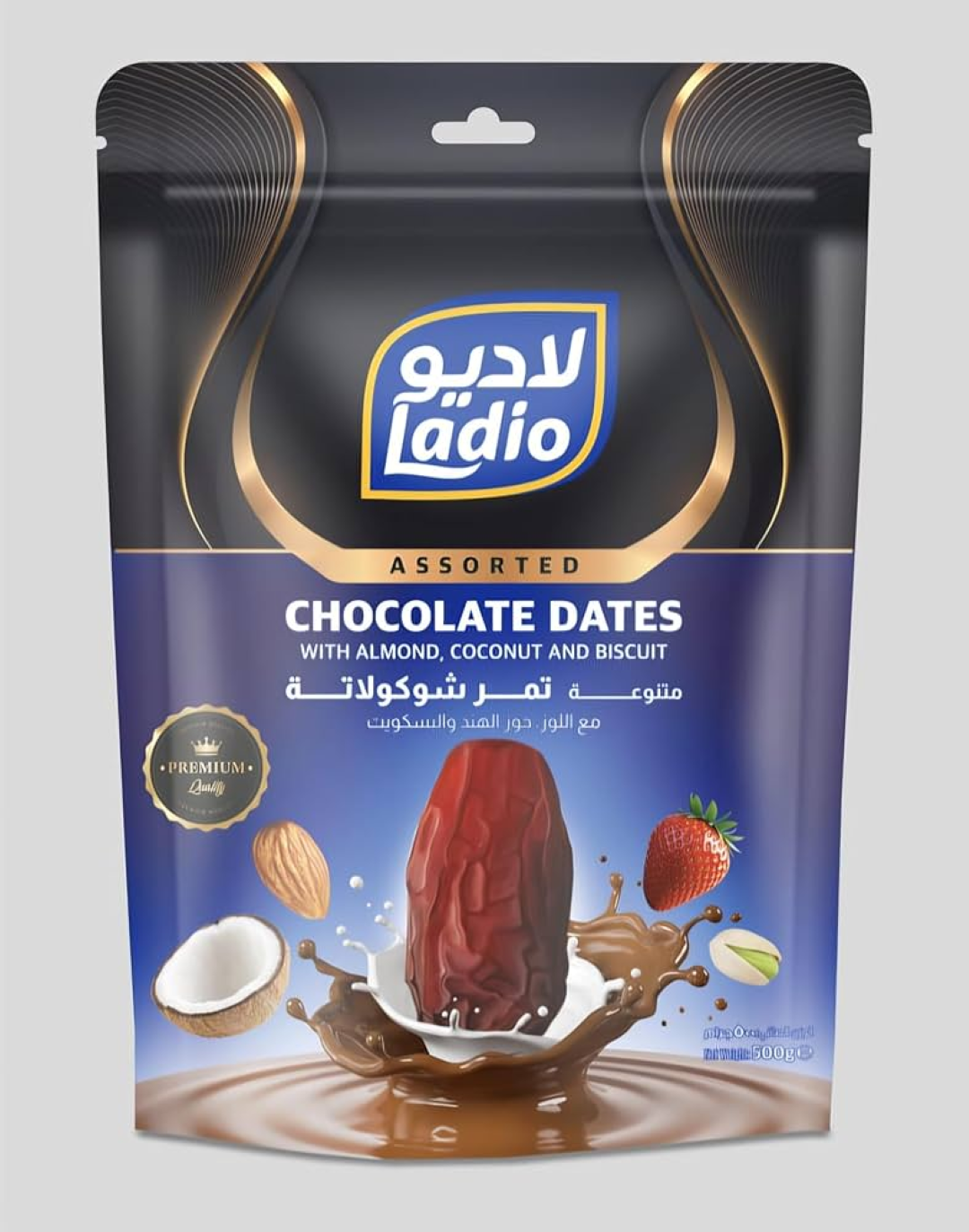LADIO ASSORTED CHOCOLATE DATES 500G